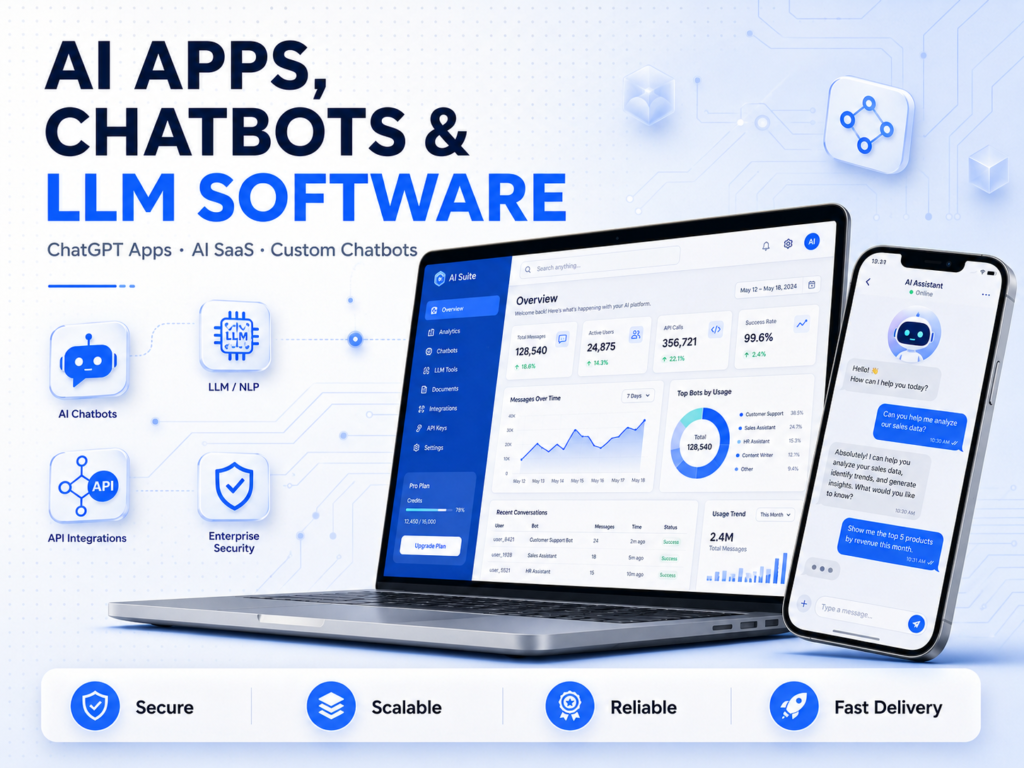 Custom AI Apps, Chatbots & LLM Software